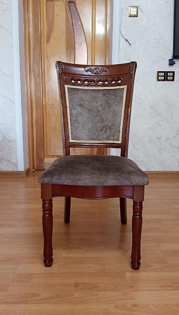 Klassik üslubda taxta stul - Material: bərk ağac karkas, qəhvəyi — 1