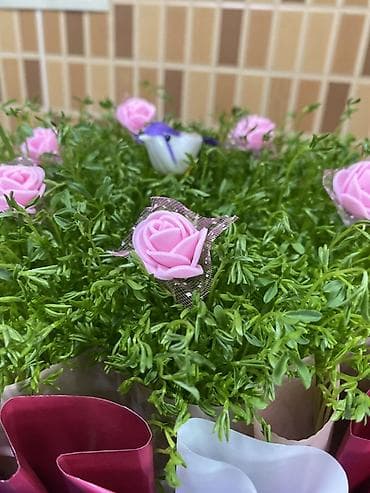 şaxta baba sekili: Dekorativ səməni kompozisiyası - Yuvarlaq formada tərtib edilmiş — 3