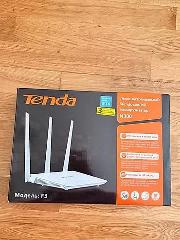 Tenda F3 N300 Wi‑Fi marşrutlaşdırıcı - Sürət: 2.4 GHz bandında 300