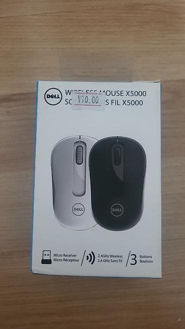Dell Wireless Mouse X5000 - Növ: Simsiz kompüter siçanı - Bağlantı