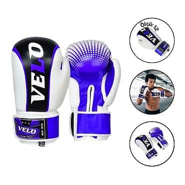 Boks əlcəyi, mavi boks əlcəyi, boks əlcəyi velo (12 ölçü) 🪪