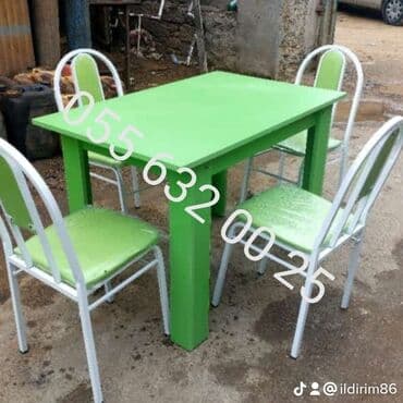 toxunma saplar satisi: Yeni, Kvadrat masa, 4 stul, Açılmayan, Azərbaycan — 4