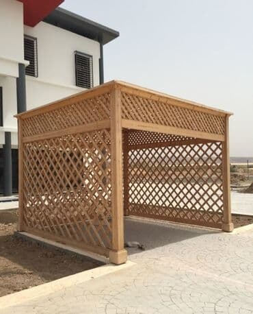 faizsiz kreditle mebeller: Taxta konstruksiyalı pergola açıq havada istirahət sahələri üçün ideal — 7