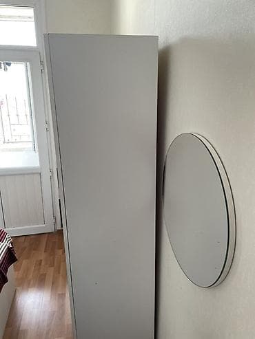 mini şkaf: Ağ rəngdə 3 qapılı geyim şkafı - Material: laminat/MDFlam, ağ rəng - — 1