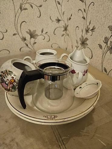 saatlar type 0: Çay dəsti, rəng - Qızılı, Şüşə — 8