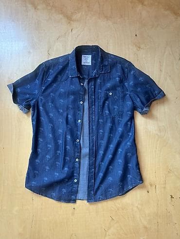 Məhsul: 2 ədəd kişi köynəyi dəsti 1) Tünd mavi qısaqol köynək -