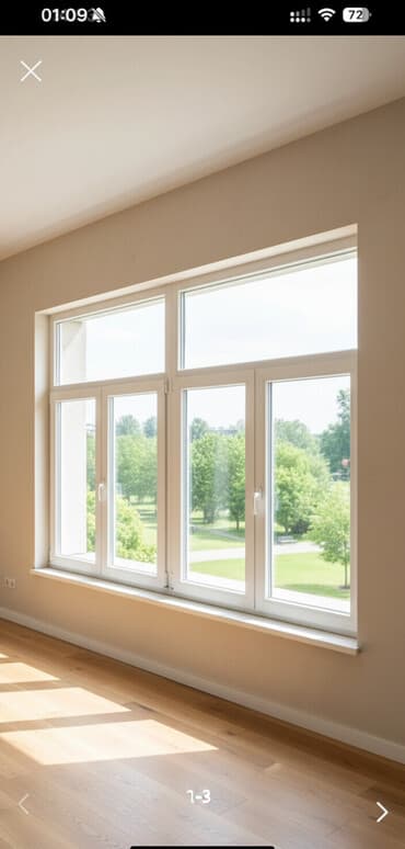 işlənmiş setka: İşlənmiş İkiqat şüşə paketi Plastik pəncərə, Еni: 158 sm, Uzunluğu: 178 sm — 1