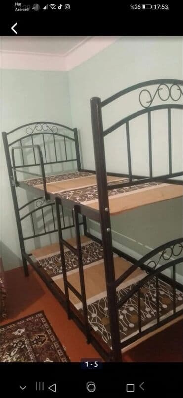 темир краватлар: Новый, Двуспальная кровать, Без подьемного механизма, Без матраса, Без выдвижных ящиков, Азербайджан — 21