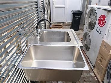 Duş şlanqları: İşlənmiş Kvadrat Mətbəx çanağı, Şkafsız, Paslanmaz polad, Ünvandan götürmə — 4