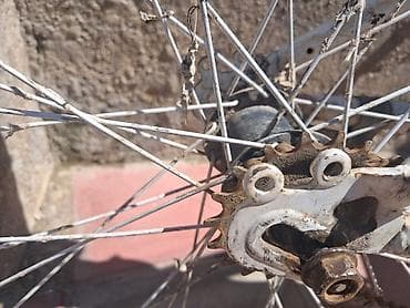 Velosiped arxa təkər komplekti – frikşn (single-speed) ulduz və ox ilə — 1