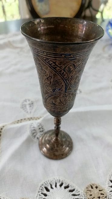 dekor qab: Qədəhlər, rəng - Gümüşü, Metal, 1 əd, Rusiya — 1