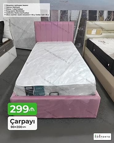 islenmis matras: Çarpayı – 90×200 sm - Mexanizm: açılmayan, bazasız - Sıyırma — 1