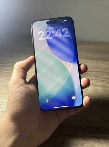 2.el telefonlar iphone: IPhone 15 Pro Max, 256 GB, Graphite, Face ID — 1