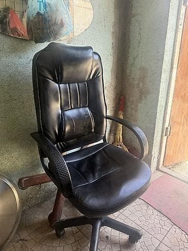 kreslolar: Təkərli, Qolları tənzimlənmir, Süni dəri — 3