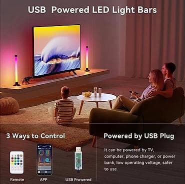 RGBIC LED işıq sütunu – musiqi ilə sinxronlaşan, USB ilə qidalanan — 3