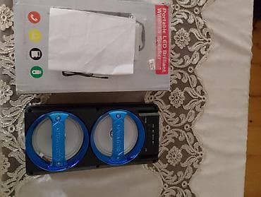 dinama 07: Portativ LED Bluetooth səs kolonkası - İki ədəd iri dinamiklərlə — 3