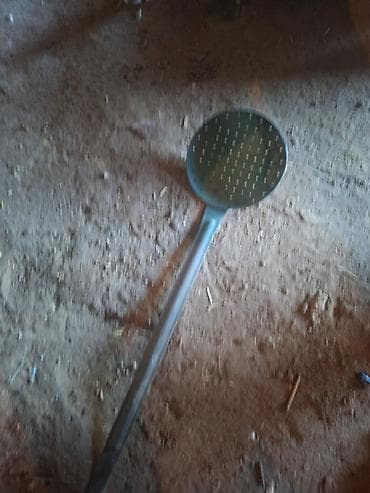 qar adamı: Uzun saplı metal köpük yığan/yağ süzgəci - Material: tam metal (polad — 1