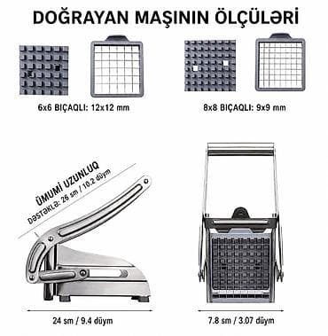 force acar desti: Paslanmayan poladdan kartof doğrayıcı – peşəkar səviyyədə fri və — 4