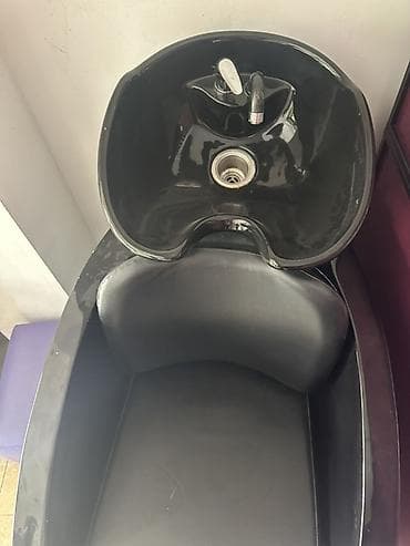 sutular: Salon üçün saç yuma kreslosu və lavabo dəsti - Rəng: qara - Dəst — 3