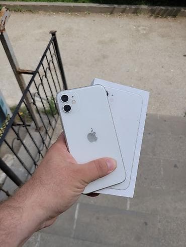apple qulaqciq: IPhone 11, 128 GB, Ağ, Face ID — 8
