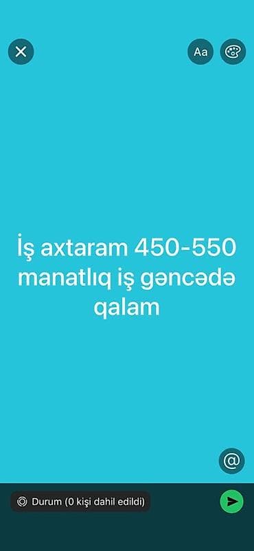 Salam iş axtaram kimə içi lazımdısa yazsın zəhmət olmasa lalafo.az -da Salam iş axtaram kimə içi lazımdısa yazsın zəhmət olmasa