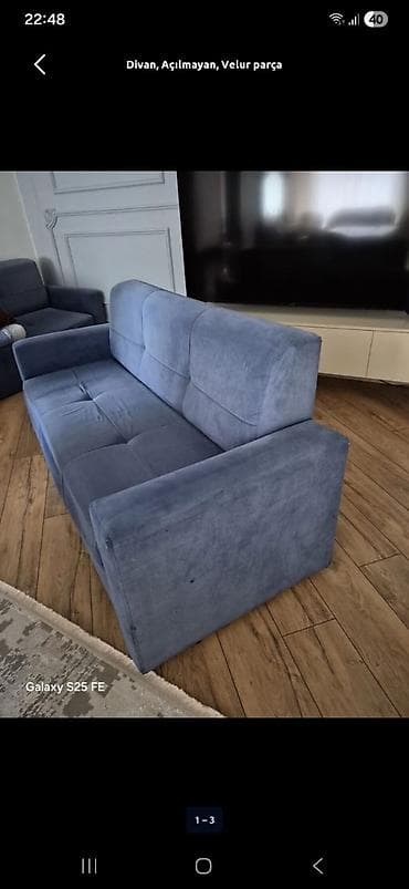 divan ustu: Divan, Açılmayan, Vеlur parça — 1