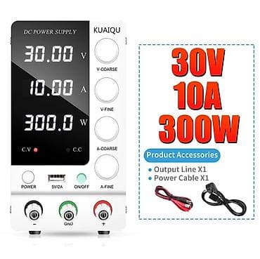 Qida blokları: LABORATORİYA ENERJİ MƏNBƏYİ KUAIQU C-3010 | 30V 10A 300W | DC POWER — 2