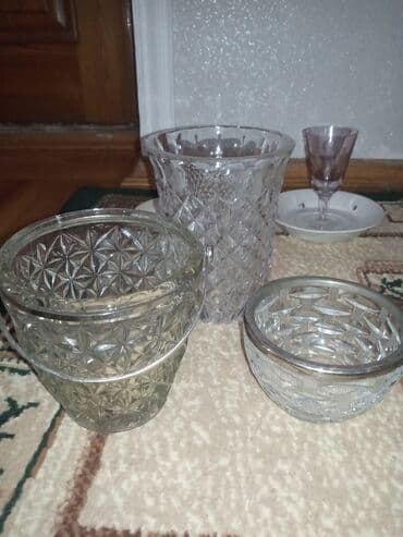 Продукты питания: Kəsimli şüşə məmulatlar dəsti - 1 ədəd tutacaqlı buz vedrəsi – ulduz — 1