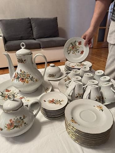 servis: Çay dəsti, rəng - Ağ, Farfor — 2