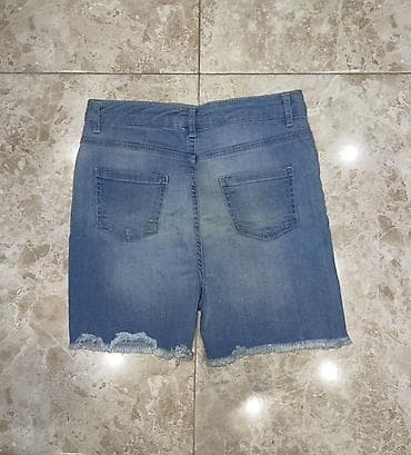 alt paltarları: Mavi denim şort - Material: klassik denim (cins) - Rəng: açıq/mavi — 2