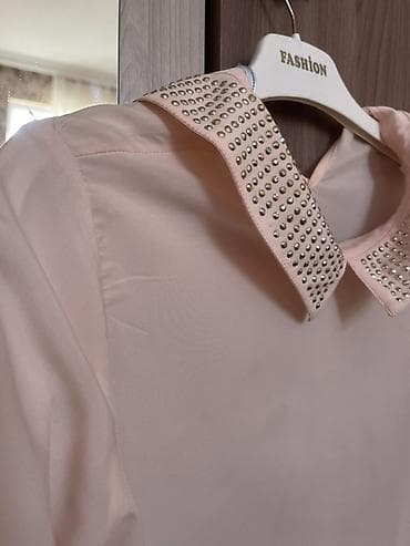 salvar: Zərif qadın köynəyi – açıq çəhrayı soft rəngi. - Material: nazik — 1