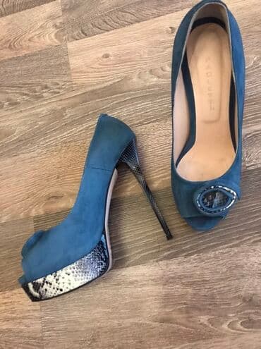 замшевые туфли на платформе: Brend: Paoletti Model: Heel 11198 Ölçü: 38 Rəng: 08-31 (mavi ton) Tip — 2