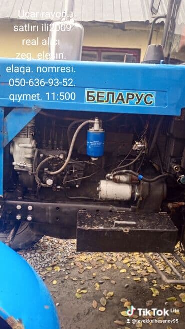 kredite masin: Belarus MTZ traktoru (mavi), 2009 il buraxılışı. Texniki — 1