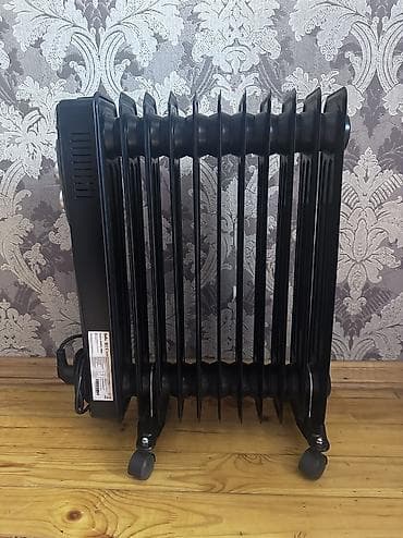 Кондиционеры: Ballu yağlı radiator – elektriklə işləyən, qara rəngli, təkərli model — 1