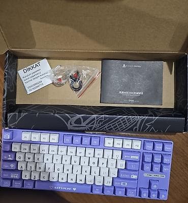 iphone 15 pro max qiyməti: AJAZZ mexaniki klaviatura Red switch - Rəng: bənövşəyi-ağ, oyun temalı — 8