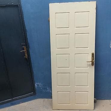 standard qapi olculeri: Ağ rəngli taxta otaq qapısı - Material: taxta (boyalı). - Rəng — 1