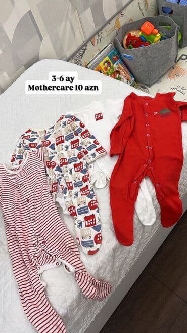 детская слип пижама: Mothercare uşaq pijama/sleepsuit dəsti - Ölçü: 3–6 ay - Qiymət: 10 AZN — 1