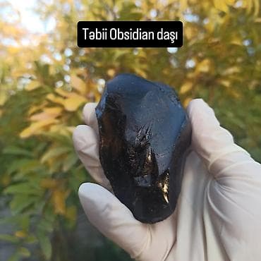 idman eşyaları: Obsidian Təbii Daş Satılır | Qara Obsidian | Enerji Daşı | Orijinal — 4