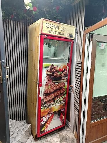 Şüşə qapılı, tək kameralı vitrinin tipli soyuducu (reklamlı). - Ön — 3