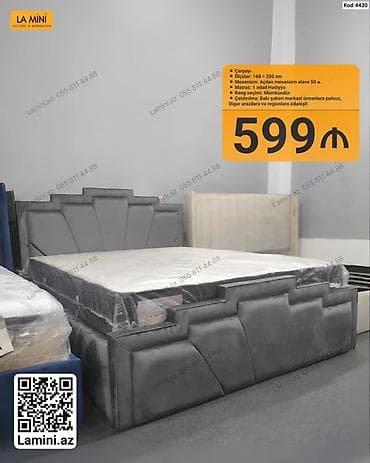 Mebel: Çarpayı - Ölçü: 160 × 200 sm - Mexanizm: Açılan mexanizm — 1