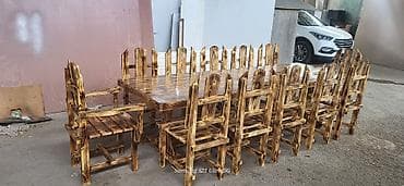 balkon masa: Yeni, Künc masa, Açılmayan, Stullar ilə, Taxta, Azərbaycan — 7