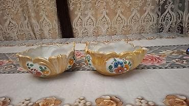 olke bayraqlari: Çay dəsti, rəng - Ağ, Farfor — 3