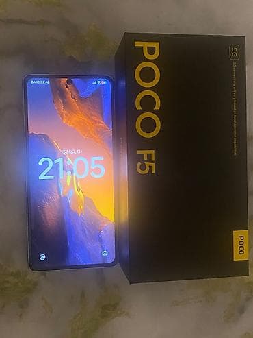 12 iphone: Poco F5, 256 GB, rəng - Ağ, Barmaq izi — 2