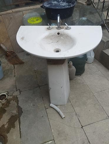 canaqlar: Pilləli ayaqlı hamam lavabosu və qarışdırıcı kran dəsti - Material — 7