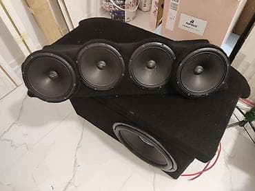 Avtoakustika komplekti – subwoofer + 4 ədəd mid-woofer - Subwoofer — 8