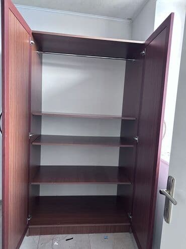 paltar asılqanı taxta: Açılan, 2 qapılı Düz dolab, Qarderob, paltar dolabı — 1