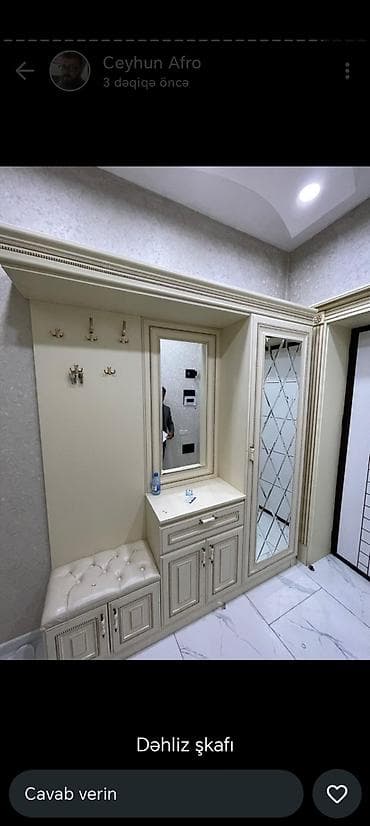 koridorda dolap: Güzgülü dolab - Növ: Yataq otağı üçün iri həcimli qarderob - Dizayn — 7