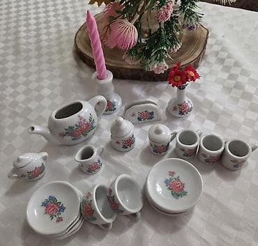 suni bitki: Çay dəsti, rəng - Ağ, Keramika — 2