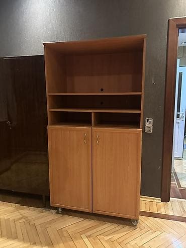 dolab ofis: Ofis/ev üçün şkaf dəsti - Rəng: açıq ağac (şəkil 1) və tünd qəhvəyi — 1
