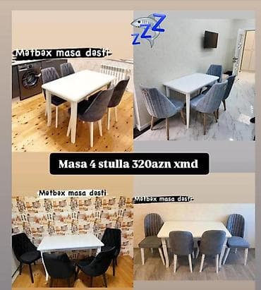 Mətbəx üçün, Yeni, 4 stul